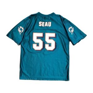 Miami Dolphins SEAU Green NFL Football Jersey Boys XL 18-20
